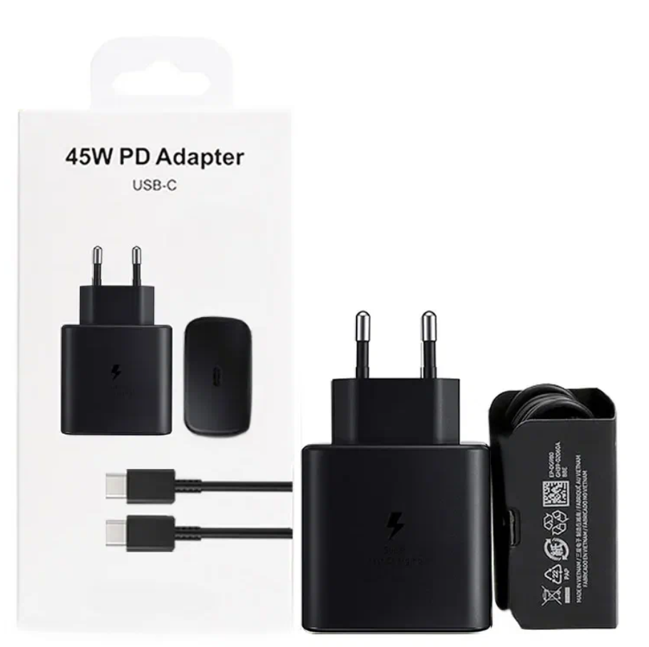 Сетевое зарядное устройство для Samsung с кабелем USB Type-C 45 Вт/Адаптер питания Super Fast Charging/Быстрая зарядка 45W