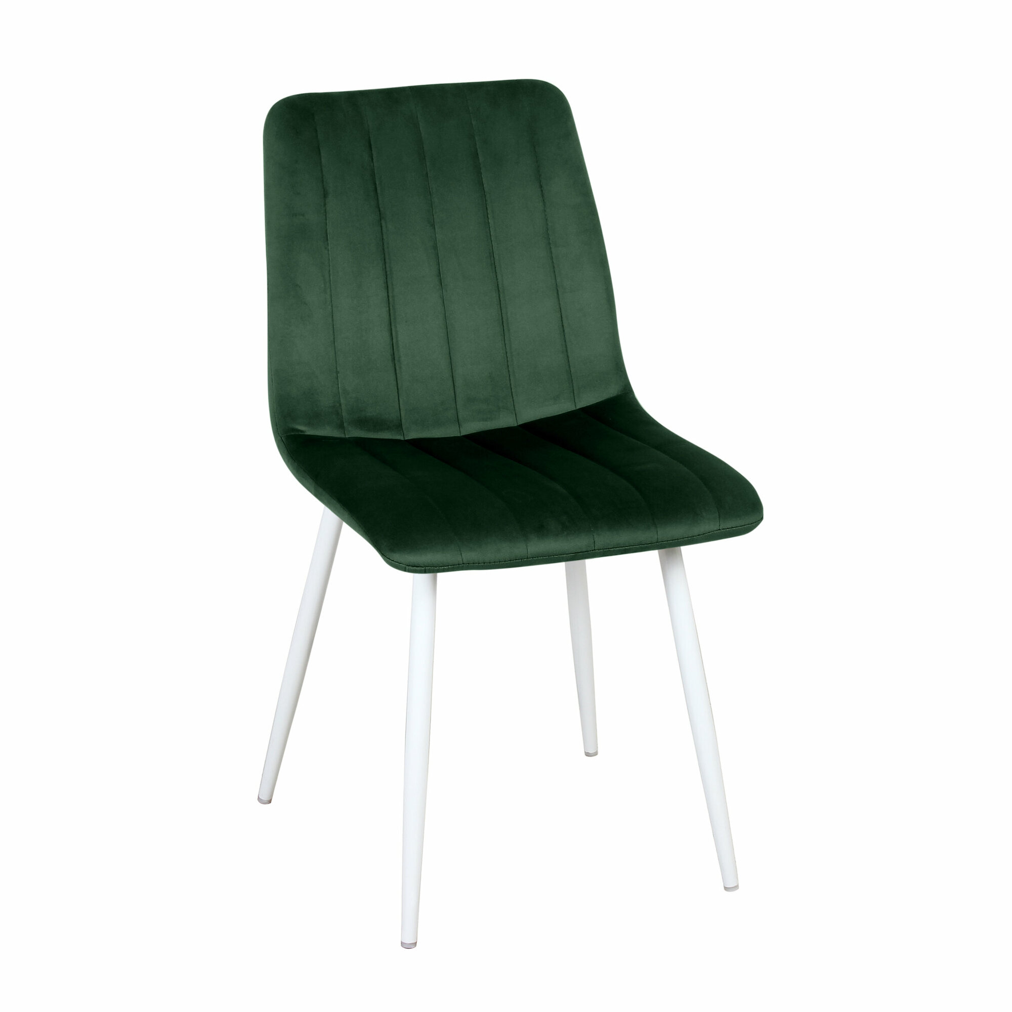Стул обеденный ecoline Дублин РФ-241 цвет сиденья темно-зеленый, ножки белые