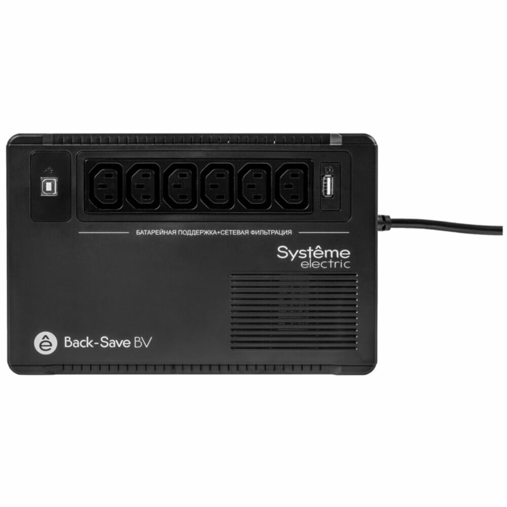 Источник бесперебойного питания Systeme Electriс Back-Save, 600VA/360W, 230V, Line-Interactive, AVR, 6xC13 Outlets, USB charge(type A), USB (BVSE600I) Systeme Electric - фото №20