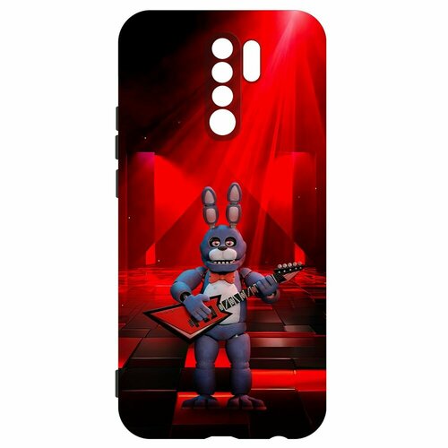 Чехол-накладка Krutoff Soft Case фнаф (FNAF) - Бонни с гитарой для Xiaomi Redmi 9 черный чехол накладка krutoff soft case фнаф fnaf бонни с гитарой для xiaomi 13t pro черный