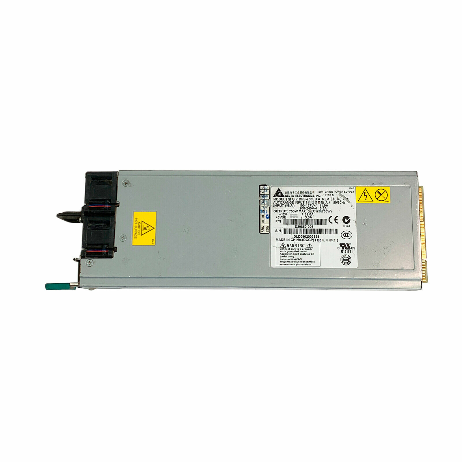 Блок питания Delta Electronics DPS-750EB A 750W ASR2500PS D20850-006