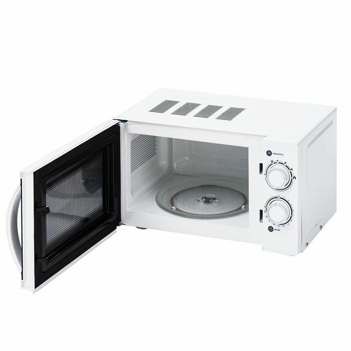 Микроволновая печь 20л СВЧ 700Вт VR M20HAW механическое управление, белая — фото 1
