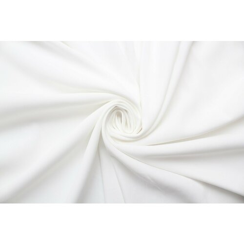 Ткань Костюмный хлопок стрейч белый, ш144см, 0,5 м ткань сатин стрейч костюмный ярко оливкового цвета ш144см 0 5 м
