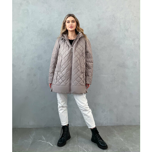 фото Куртка , размер 58(58-68), бежевый нет бренда