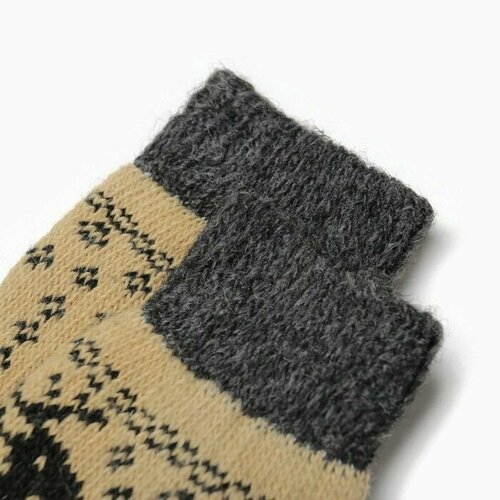 фото Носки стильная шерсть, размер onesize, бежевый