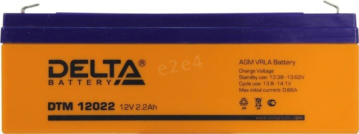 Аккумуляторная батарея DELTA Battery DTM 12022 12В 2.2 А·ч - фото №6