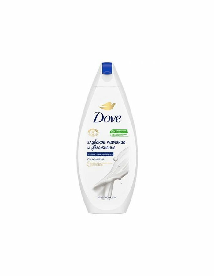 Dove Крем-гель для душа Глубокое питание и увлажнение, бессульфатный, 250 мл, 1 шт