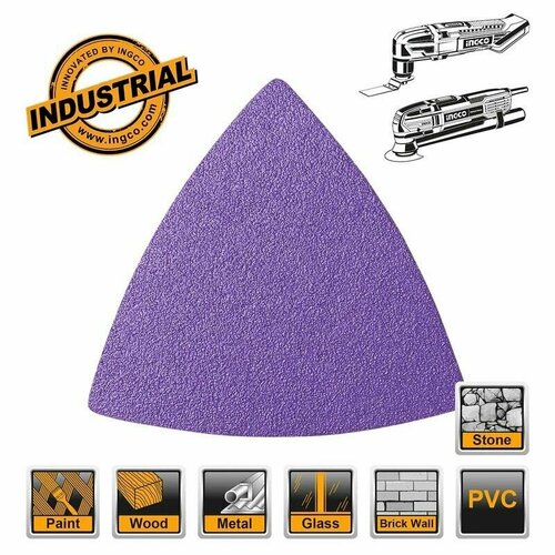 Набор шлифлистов для мфи INGCO 80 мм 20 шт 640₽