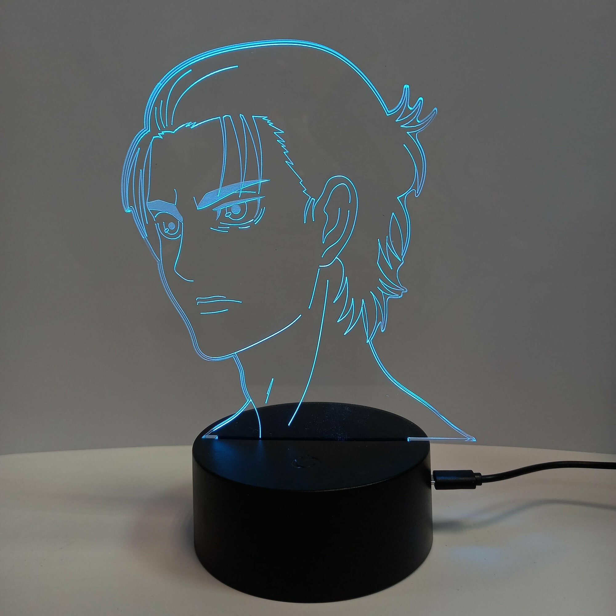 3D светильник-ночник, лампа по аниме: Атака титанов , Эрен Йегер , 16 цветов