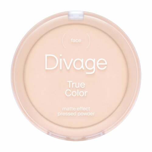 DIVAGE Пудра компактная True Color, 8 г, 02 Ivory