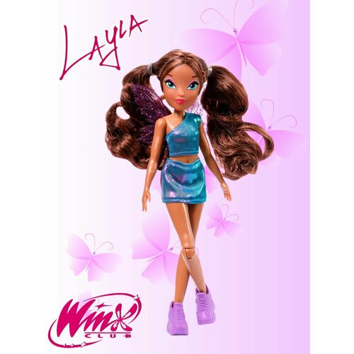 Шарнирная кукла Лейла с крыльями кукла winx club диско лейла 27