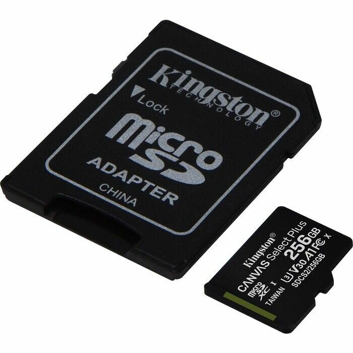 Карта памяти Micro SD 256 Гб / Карта памяти с переходником / micro SD card + adapter — фото 1