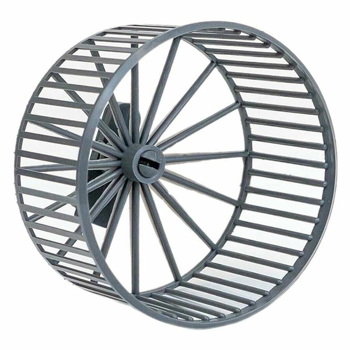 Игрушка для грызунов Дарэлл - колесо пластиковое, d-9 см, без подставки, цвет серый, 1 шт