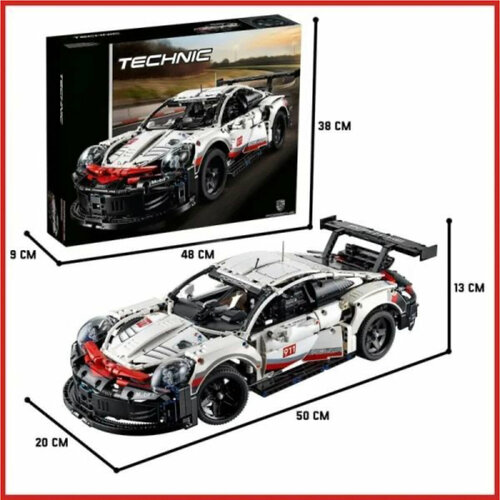 Конструктор Техник Porsche 911 RSR Деталей 1580 / Совместим с LEGO Technic конструктор lego porsche 911 rsr 42096