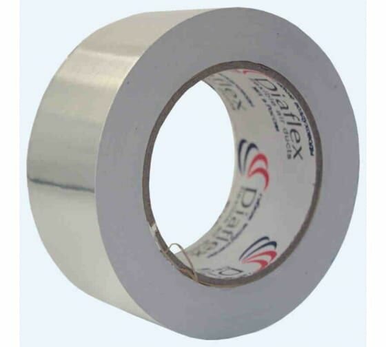 Алюминиевая лента 48 мм, 45 м, 60 микрон термостойкая Diaflex ALU-H 48/45
