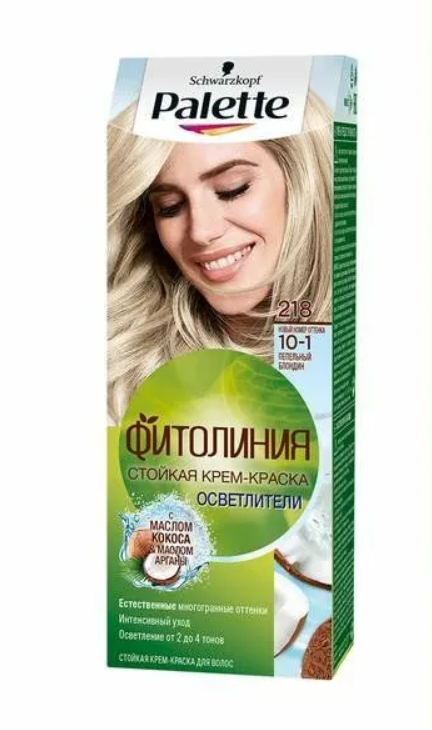 Краска для волос Palette Naturia, 10-1 пепельный блондин, 110 мл.