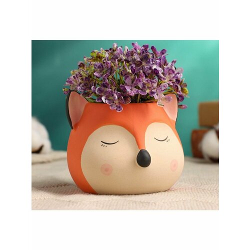 Кашпо Добрый Лис 9х9х7см рыжий 683₽