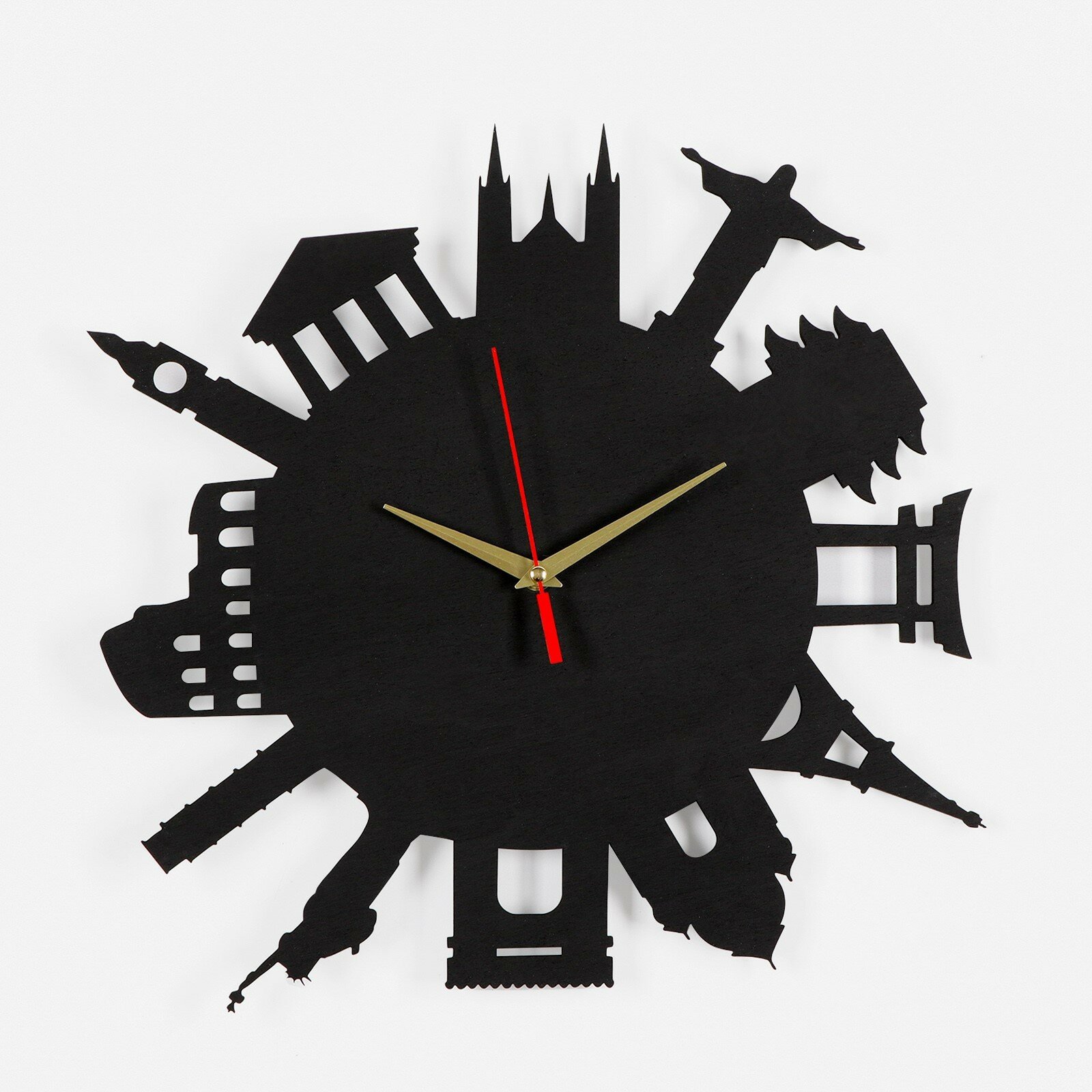 фото Часы настенные, серия: Интерьер, "Чудеса света", плавный ход, d-40 см, мод. 8840