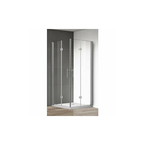 Душевой уголок Cezares ECO-O ASH-2 100x80 прозрачный, хром, с поддоном