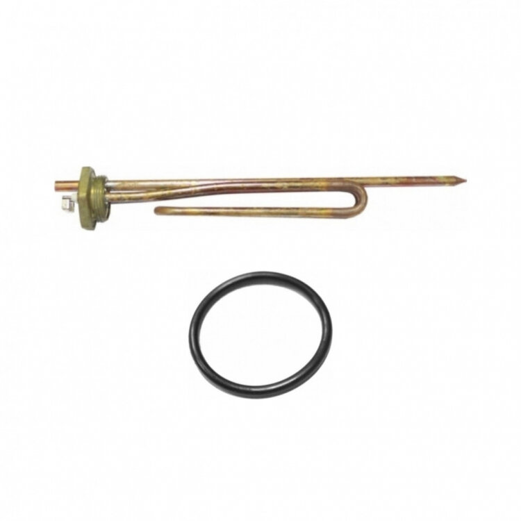 Комплект ТЭН 1,6кВт (1600Вт) RCT, резьбовой 42мм для Bosch, Real, Gorenje, трубка под термостат D10 + прокладка, 282408K