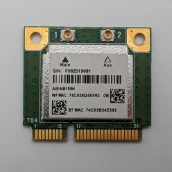 WiFi + Bluetooth модуль AW-NB159H, RTL8723BE, Realtek, 802.11n, 2.4GHz, 300 MB/s