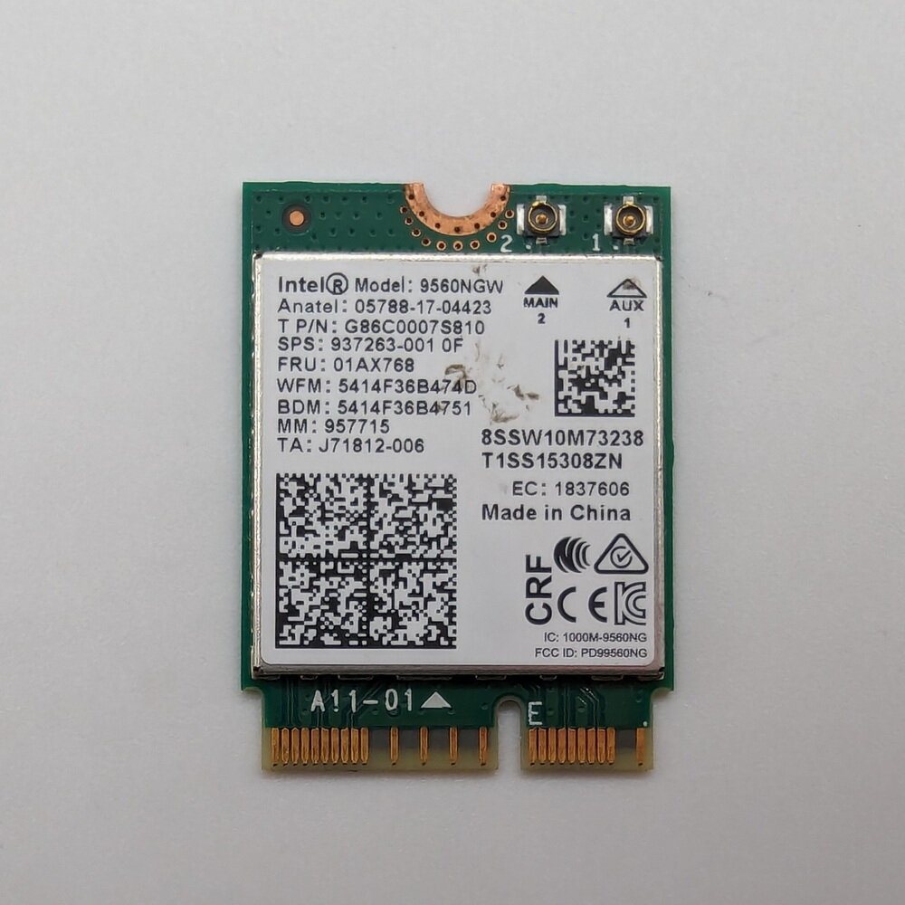 WiFi + Bluetooth модуль 01AX768 9560NGW Lenovo Intel NGFF M.2 802.11ac 24G 5G