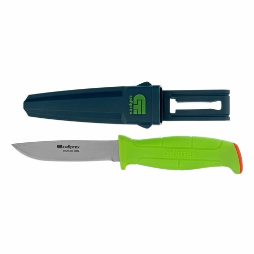 Нож-поплавок хозяйственный с чехлом, пластиковая рукоятка, 230 мм Сибртех нож фиксированный сибртех поплавок 79017 с чехлом зеленый