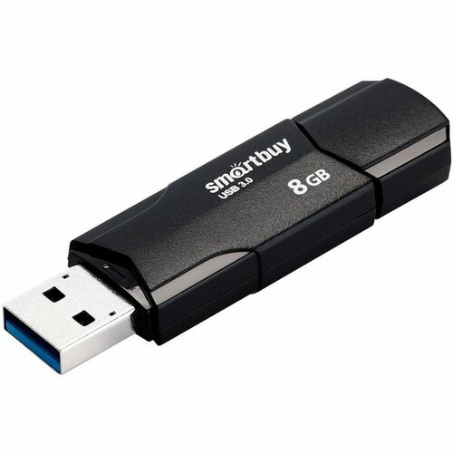Флешка Smartbuy 8GBCLU-K3 8 Гб USB30 чт до 175 Мбс зап до 25 Мбс черная 738₽
