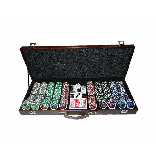 покерный набор на 500 фишек с номиналом Покерный набор на 500 фишек