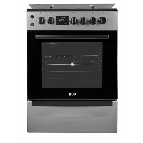 Комбинированная плита MIU 6031 ЕRPDCH серая серебристая 60 см газовая с электрической духовкой вертелгриль чугунные решетки полный газ-контроль 3367000₽