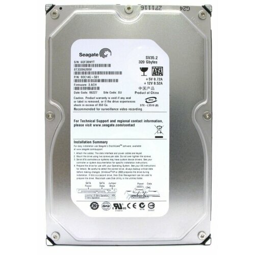 Жесткий диск Seagate 9DC14G 320Gb SATAII 3,5