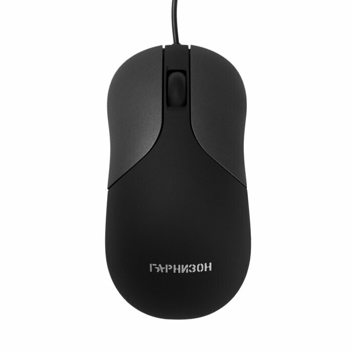 Гарнизон Мышь GM-215, USB, чип- Х, черный/серый, soft touch, 1000 DPI, 2кн.+колесо-кнопка - фото №9