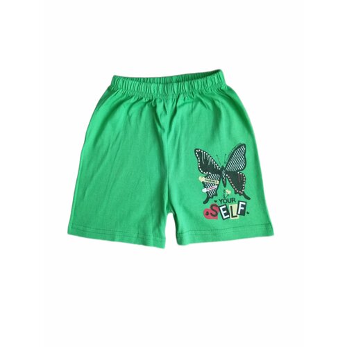 веселый зайчонок Шорты Веселый Супер Зайчонок, размер 110, зеленый