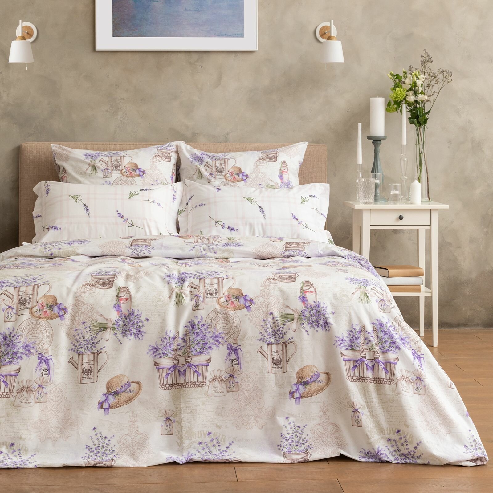 Cozy Home Комплект постельного белья, Перкаль, Евро, 4 нав. ( 50х70-2шт; 70х70-2шт), Jolanda