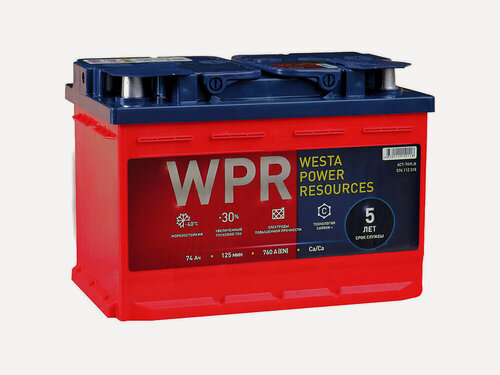 Изображение товара Автомобильный аккумулятор WPR 6СТ-74 VLR (0) (арт. 574112310)