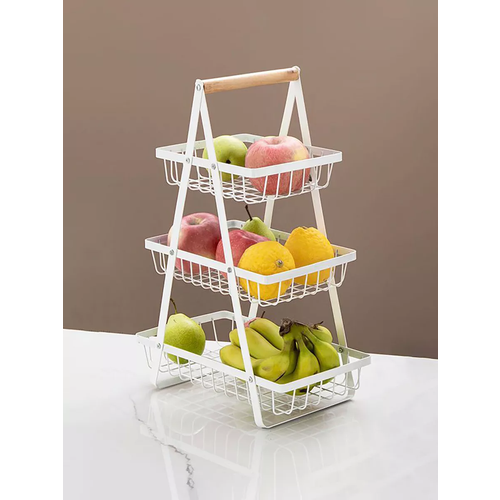 Фруктовница металлическая\ Ваза для фруктов\ Этажерка\Корзина для фруктов 3-х ярусная