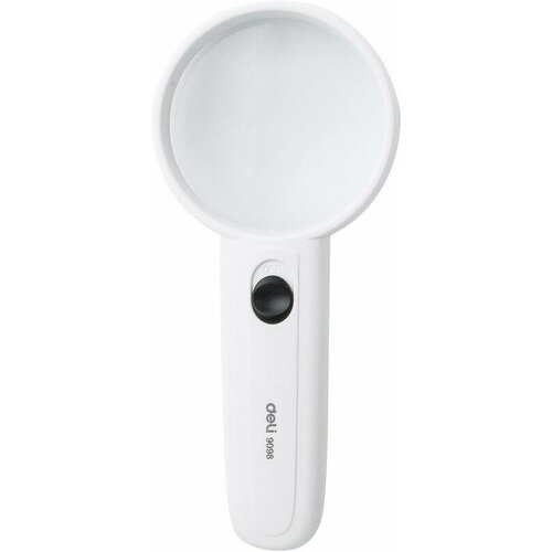 Лупа Deli E9098 d60мм x3 LED подсветка белый пластик блистер 1920₽
