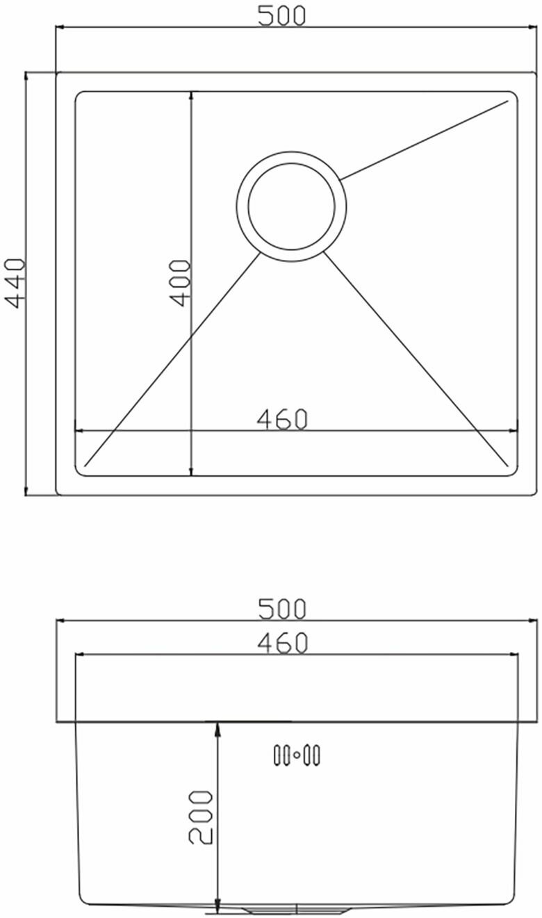 Мойка кухонная Mixline ML-GM18 64х49 см, темно-серая - фото №15