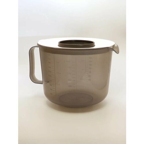 Миска с крышкой для миксера 2,5л d18h15см с ручкой и носиком