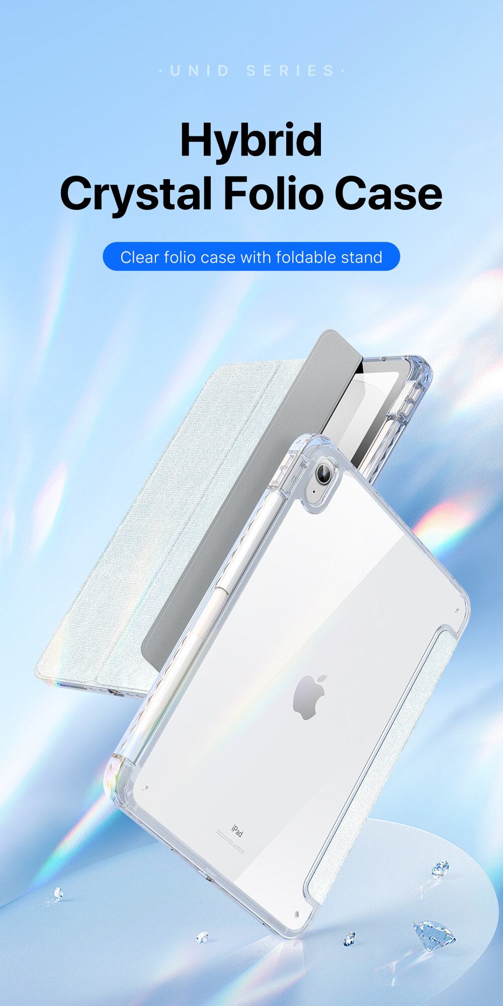 Чехол-книжка Dux Ducis для iPad 10 (2022), Unid series, розовый — фото 1
