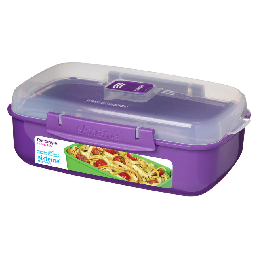 Контейнер для СВЧ с клапаном Sistema Microwave 125 л пластик