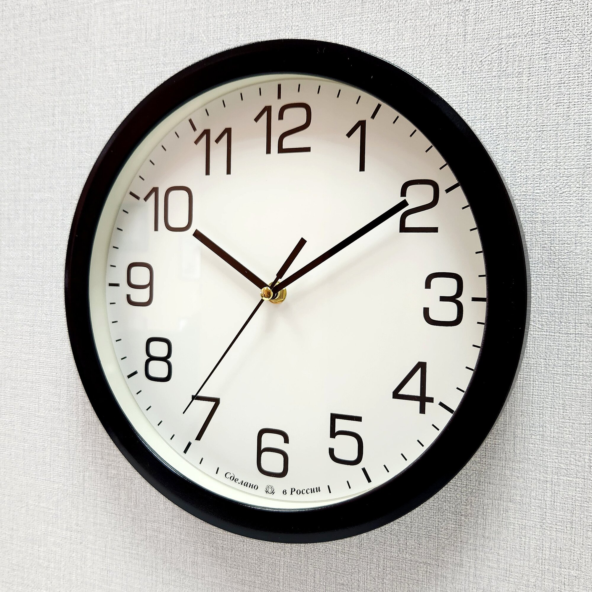 Часы настенные Алмаз, кварцевые, плавный ход, бесшумные, диаметр 28,5 см — фото 1