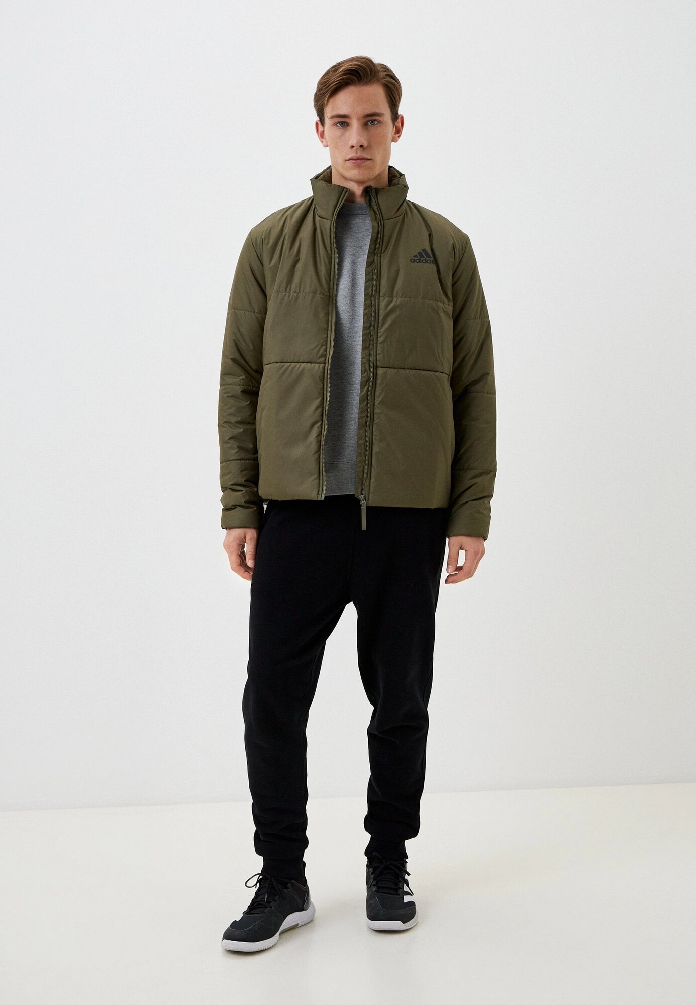 Пуховик adidas BSC 3S INS JKT, размер 52-54, хаки — фото 1