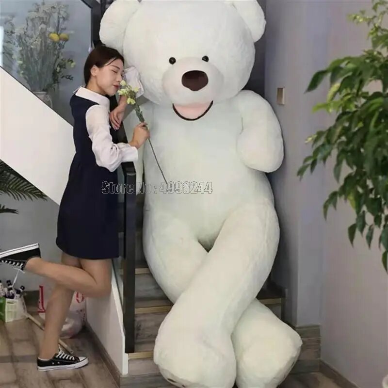 Большой плюшевый мишка, 160cm skin, Белый, Унисекс