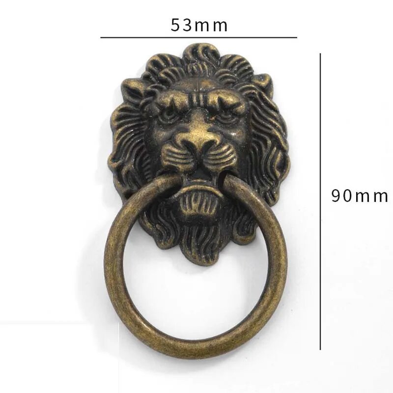 Дверной молоток лев медный