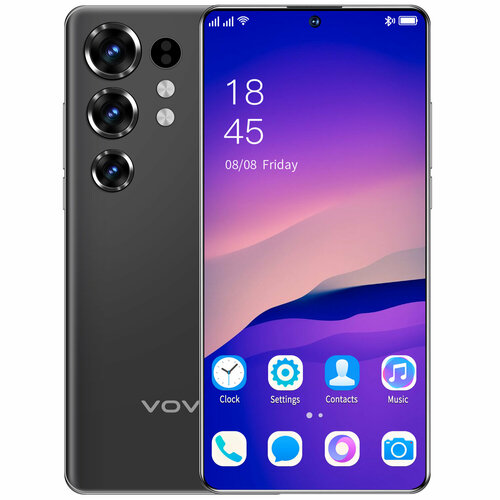 S24 Ultra Смартфон Тонкий андроид игровой телефон 16512GB 5000мАч Dual micro-SIM Рассрочка платежа Черный 10692₽