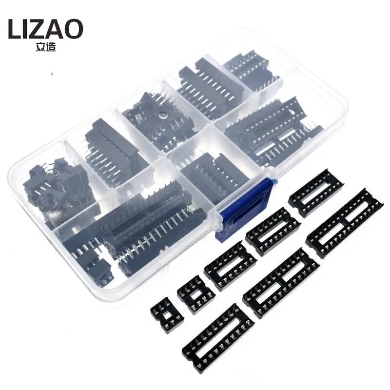 Комплект DIP IC розеток NoEnName_Null 66 шт, DIP-16 30PCS