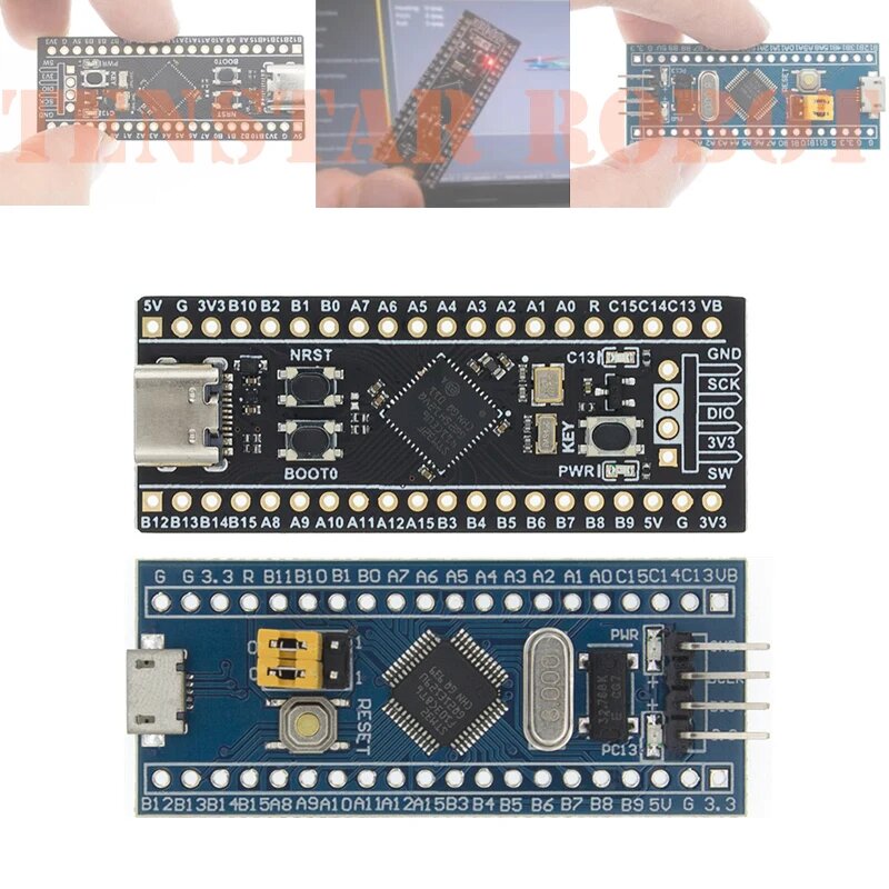 Макетная плата STM32 STM32F401 STM32F411 CEU6 STM32F411CEU6 STM32F103C8T6 C6T6, ST-LINK Programmer — фото 1