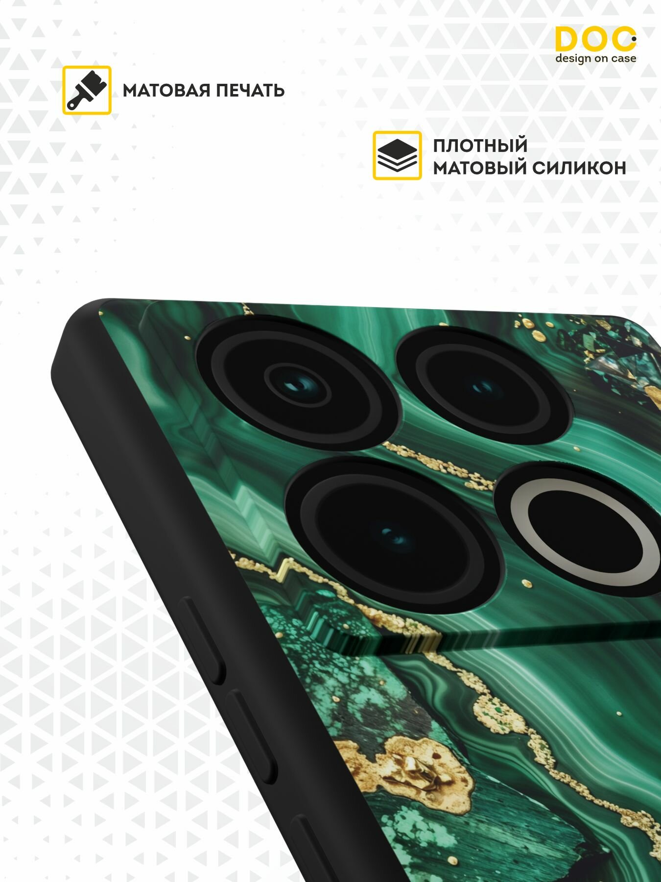 Силиконовый чехол DesignOnCase на Infinix Note 40 Pro (4G), защита камеры, черный, с принтом Мрамор с золотом V.1 — фото 1