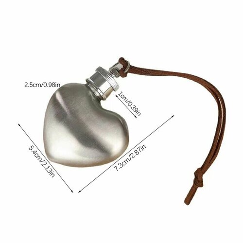 Фляга сердечком из нержавеющей стали 30 мл Коричневый 347₽